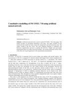 Constitutive modelling of INCONEL 718 using artificial neural network