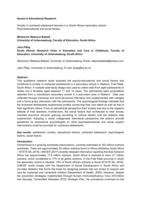Anxiety in orphaned adolescent learners in a South African secondary school: psychoeducational and social factors