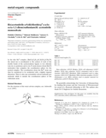 Bis(acetonitrile-kN)dichlorido(h⁴-cycloocta- 1,5-diene)ruthenium(II) acetonitrile monosolvate