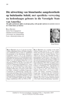 Die uitwerking van binnelandse aangeleenthede op buitelandse beleid, met spesifieke verwysing na  hedendaagse gebeure in die Verenigde State van Amerika