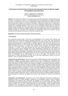 Performance of construction projectsin the gauteng province of shouth: insight of consultants and contractors