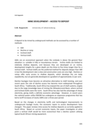 Mine development – access to deposit