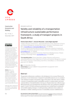 Validity and reliability of a transportation infrastructure sustainable performance framework : a study of transport projects in South Africa