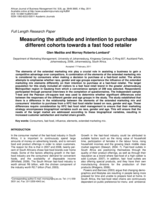 Measuring the attitude and intention to purchase different cohorts towards a fast food retailer