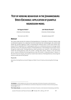 Test of herding behaviour in the Johannesburg stock exchange : application of quantile regression model
