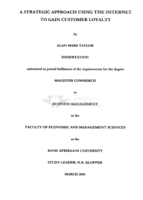 A strategic approach using the internet to gain customer loyalty