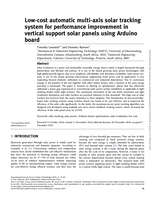 Low-cost automatic multi-axis solar tracking system for performance improvement in vertical support solar panels using Arduino board