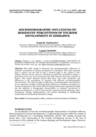 Sociodemographic influences on residents’ perceptions of tourism development in Zimbabwe