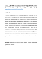 Constructing the meaning of “family” in the context of out-of-home care : an exploratory study on residential care leavers in Harare, Zimbabwe