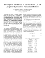 Investigation into effects of a novel rotor cut-off design for synchronous reluctance machines