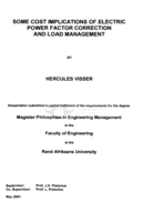 Some cost implications of electric power factor correction and load management
