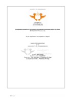 Investigating benefits of technology management techniques within the Sasol environment : a case study