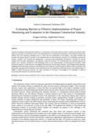Evaluating barriers to effective implementation of project monitoring and evaluation in the Ghanaian construction industry
