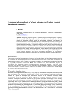 A comparative analysis of school physics curriculum content in selected countries
