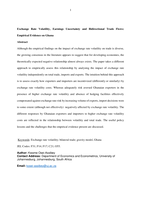 Exchange rate volatility, earnings uncertainty and bidirectional trade flows : empirical evidence on Ghana