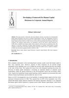 Developing a Framework for Human Capital Disclosure in Corporate Annual Reports