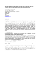 Evaluation of the creep coefficients of the fib 2010 and RILEM B4 concrete creep prediction models