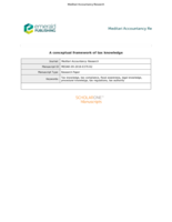 A conceptual framework of tax knowledge
