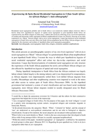 Experiencing de facto racial residential segregation in urban South Africa : an African Refugee’s auto-ethnography