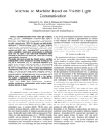 Machine to machine based on visible light communication