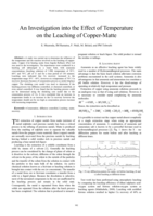 An investigation into the effect of temperature on the leaching of copper-matte