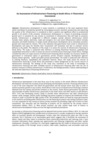 An assessment of infrastructure financing in South Africa : a theoretical assessment