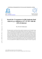 Search for 𝒕 ¯𝒕 resonances in fully hadronic final states in 𝒑 𝒑 collisions at  n √𝒔 =13 TeV with the ATLAS detector