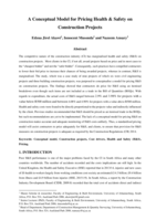 A conceptual model for pricing health & safety on construction projects