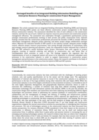 Envisaged benefits of an integrated building information modelling and enterprise resource planning for construction project management