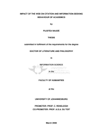 Impact of the web on citation and information-seeking behaviour of academics