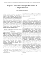 Ways to overcome employee resistance in change initiatives