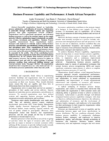 Business processes capability and performance : a South African perspective