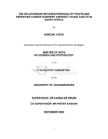 The relationship between personality traits and perceived career barriers amongst young adults in South Africa