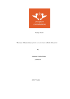 The status of the doctrine of forum non conveniens in South African law