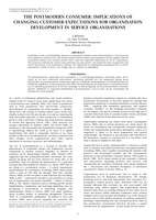 The postmodern consumer: implications of changing customer expectations for organisation development in service organisations.