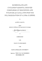 Biphenolate and cyclopentadienyl-derived complexes of zirconium and titanium as catalysts for the polymerisation of alpha olefins