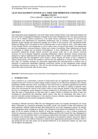 Lean management system as a tool for improving construction productivity