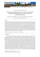 Determinants predicting credit accessibity within small and medium-sized enterprises in the South African Construction Industry