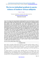 The inverse latitudinal gradients in species richness of Southern African millipedes