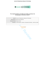 The implementation of health and safety practices : do demographic attributes matter?