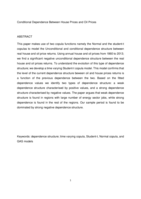Conditional dependence between house prices and oil prices