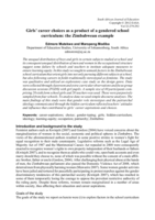 Girls’ career choices as a product of a gendered school curriculum: the Zimbabwean example.