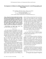 Development of a helium gas balloon flying system for aerial photographing and observation