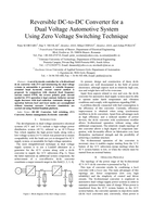 Reversible DC-DC converter for a dual voltage automative system using zero voltage switching techniques