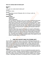 How can a society make its citizens just?