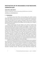 Investigation on the mechanisms of bio‐processing vanadium slags