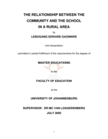 The relationship between the community and the school in a rural area.