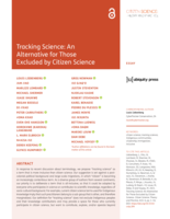 Tracking science : an alternative for those excluded by citizen science