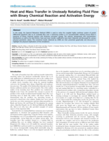 Heat and mass transfer in unsteady rotating fluid flow with binary chemical reaction and activation energy