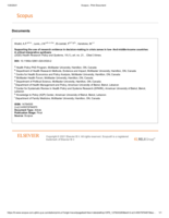 Supporting the use of research evidence in decision-making in crisis zones in low-and middle-income countries : acritical interpretive synthesis